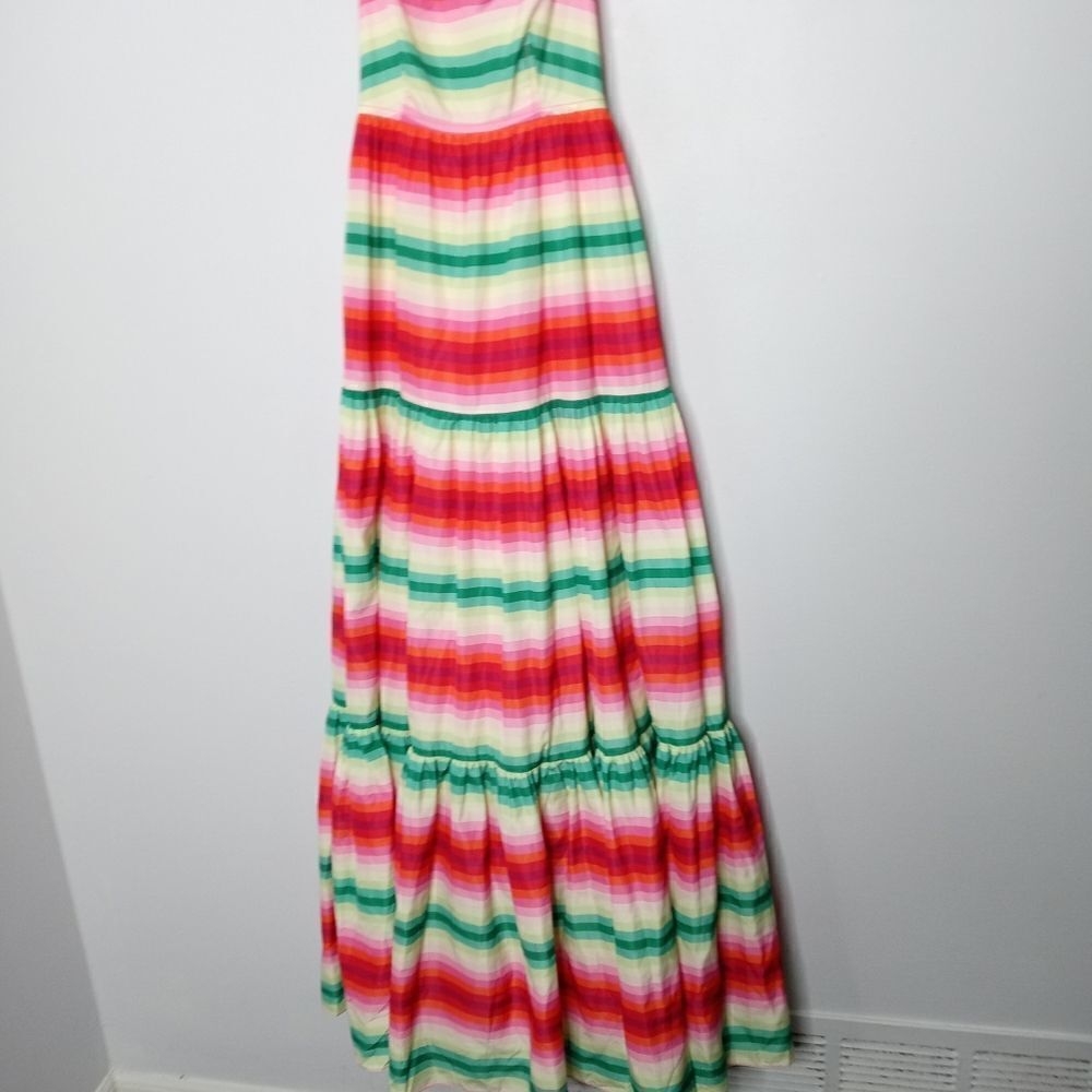 J.Crew multicolor tiered maxi dress size 00 - Picture 4 of 12